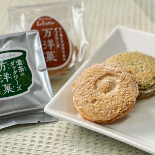 アーモンド＆濃茶ダックワーズのセット（6個入り）